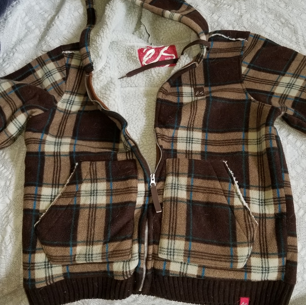 éS Furagamo sherpa-lined full-zip hooded sweatshir